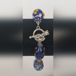 Murano Lampwork Hand Painted Beaded Bracelet
